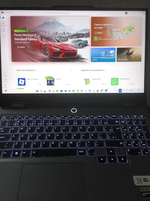 Notebook Gamer Lenovo LOQ E Core i5-13450HX 8GB RTX 3050 6GB 15.6" 144Hz