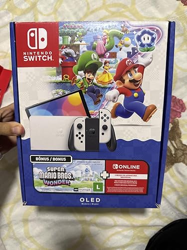 Bundle Nintendo Switch OLED + Super Mario Bros. Wonder + 3 Meses de Assinatura Nintendo Switch Online
