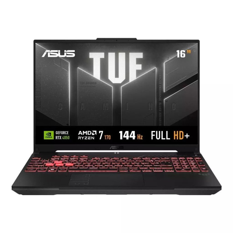 Notebook ASUS TUF Gamer A16 FA607NUQ RTX 4050 Ryzen 7 16GB RAM 512GB SSD Linux 16" LCD LED 144Hz IPS RL167