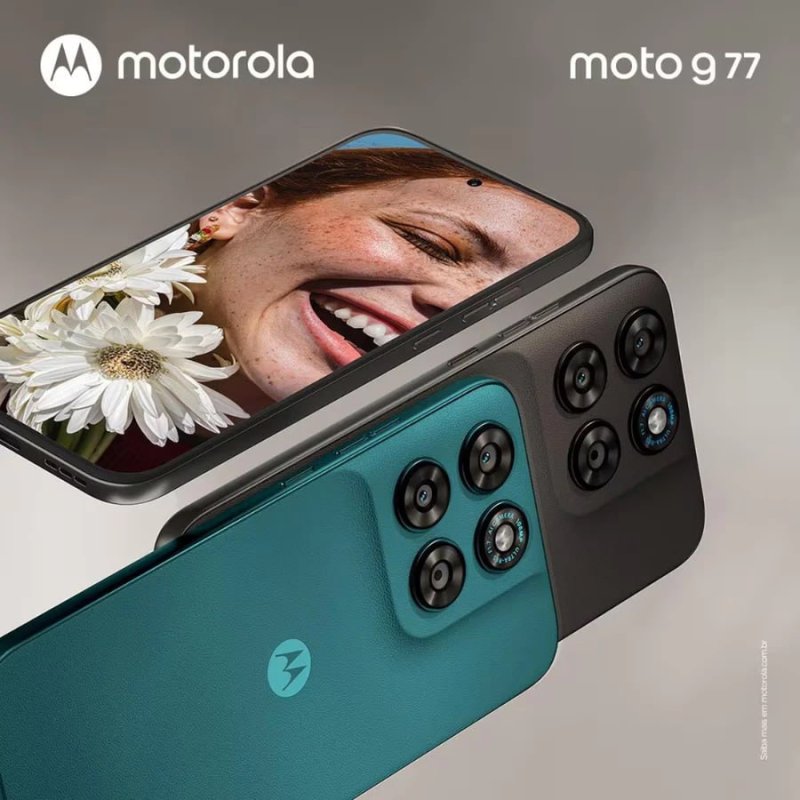 Smartphone Moto G77 6.8 256GB 5G Câmera Dupla 108MP