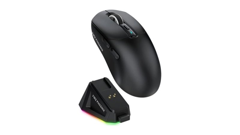 Mouse Gamer Sem Fio Fire Phoenix 24000dpi Paw3311 Bk-r3x Cor Preto