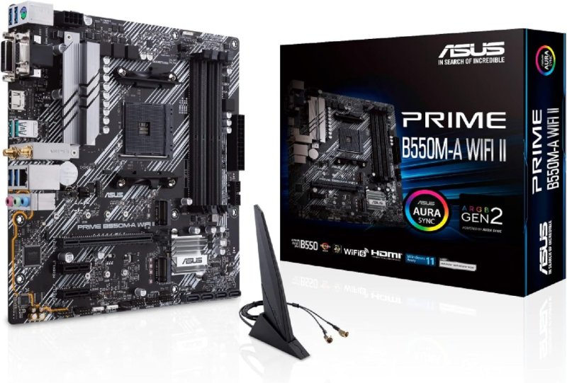 Placa Mãe Asus Prime B550M-A WiFi II AM4