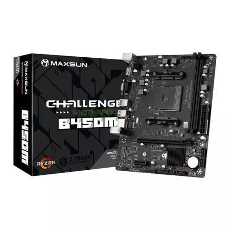 Placa Mae Maxsun Challenger B450M, DDR4, Socket AMD AM4, M-ATX, Chipset AMD B450