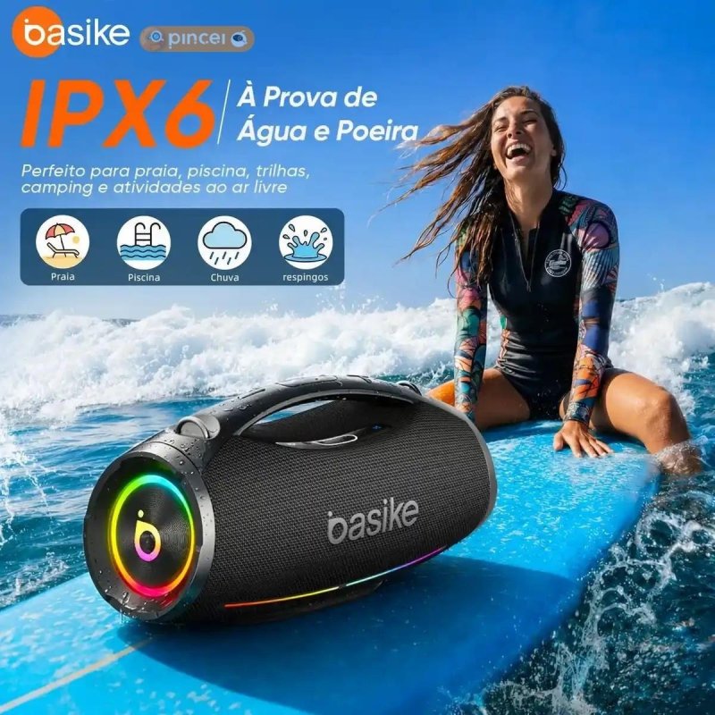 200w Caixa De Som Bluetooth Portátil 36h Tws Ipx6 Boombox