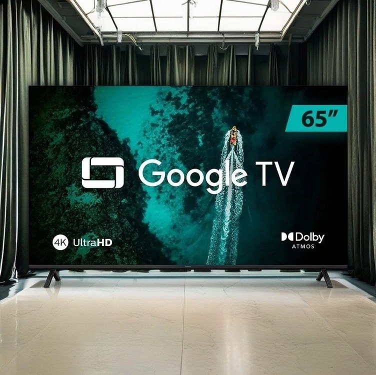 Smart TV Philips LED 65" 4K Wi-Fi Google TV 65PUG7419/78