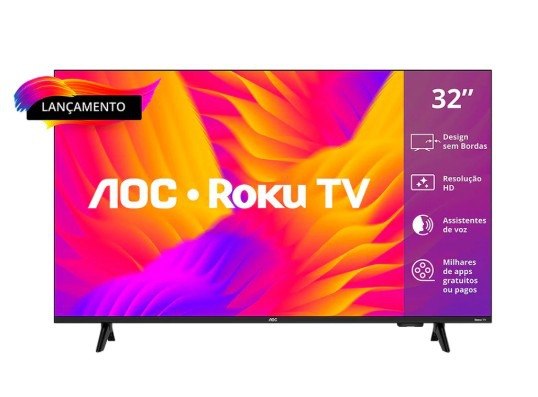 Smart Tv AOC 32" LED HD 32S5155/78G Roku