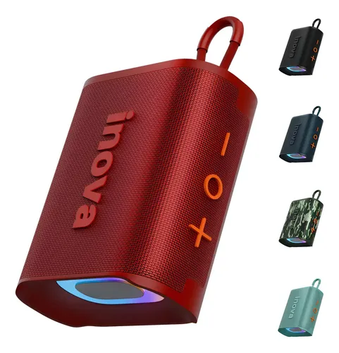 10w Caixa Som Bluetooth Portátil 15h Grave Potente Com Radio Cor Vermelho