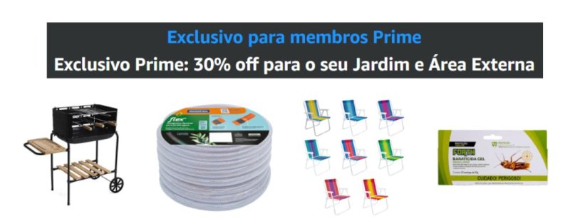 Exclusivo Prime: 30% off para o seu Jardim e Área Externa