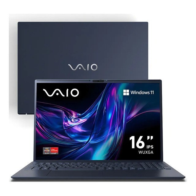 Notebook Vaio Fe16 Amd Ryzen 5-5625u Windows 11 Home 12gb Ram 512gb Ssd Tela 16 Ips Wuxga Antirreflexo - Vjfe69f11x-b1221h - Cinza Grafite