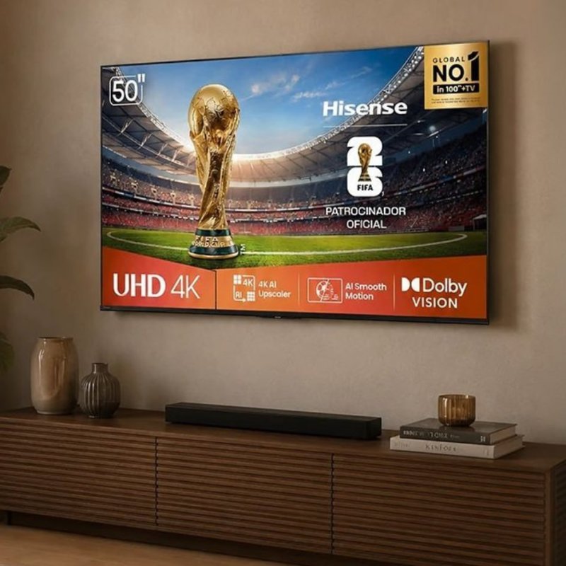 Smart TV Hisense 50" DLED 4K HDR10+ Dolby Vision 50A6NV