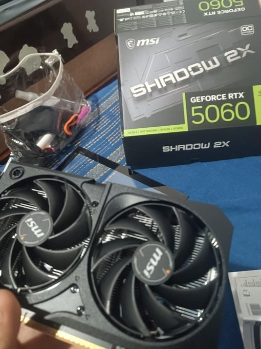 MSI NVIDIA GeForce RTX 5060 Shadow 2X OC, 8GB, GDDR7, DLSS, Ray Tracing