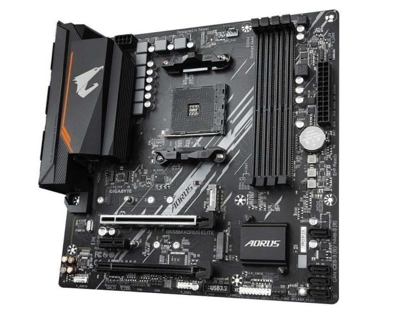 Placa Mãe Gigabyte B550M AORUS ELITE (AM4/DDR4/HDMI/M.2(PCIe,NVMe,SATA3)/VRM Solution/USB3.2) - B550M AORUS ELITE