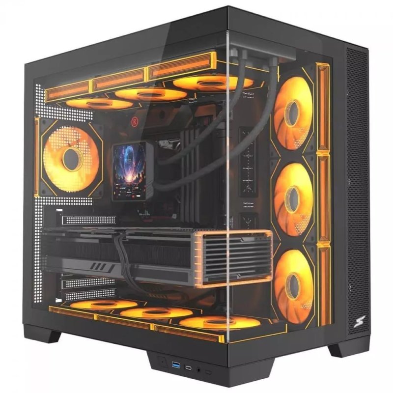 Gabinete Gamer SuperFrame Drakor, Mid Tower com 4 Fans
