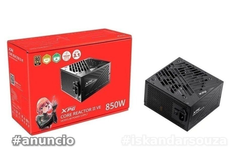 Fonte XPG Core Reactor II VE 850W Fonte de Alimentação ATX – Certificação Gold 80 PLUS