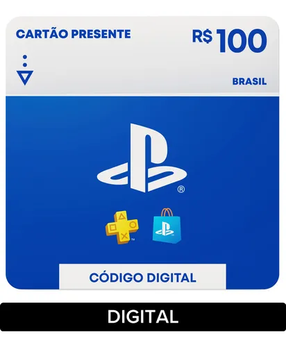 Gift Card de PlayStation de R$100 por R$90