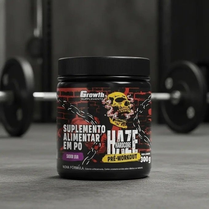 Pré-treino Growth Haze Hardcore 300g