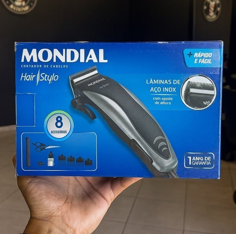 Cortador De Cabelos Hair Stylo Mondial Preto/prata Cr-02