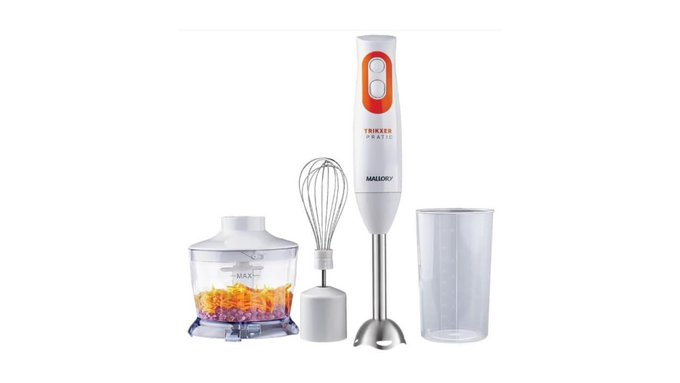 Mixer Mallory Trikxer Pratic 3 em 1, 500W, Mixer + Processador + Batedor, 127/220V