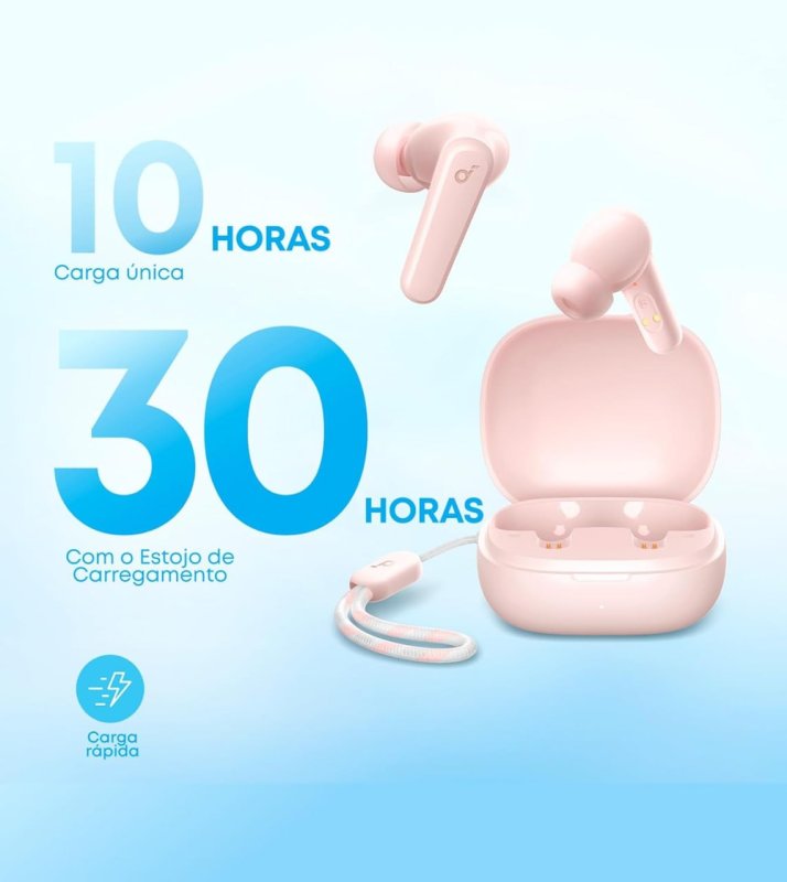 Anker Soundcore P20i - Bluetooth 5.3 - Graves Potentes - 30H Bateria - Rosa