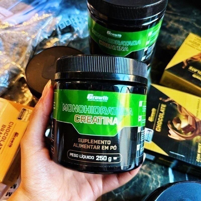 Creatina Monohidratada 250g Growth Supplements - Sem Sabor Em Pó