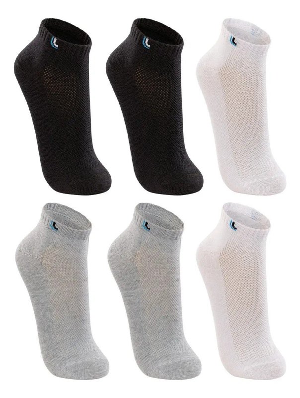 Kit Com 6 Pares De Meia Curta Algodão Adulto Lupo