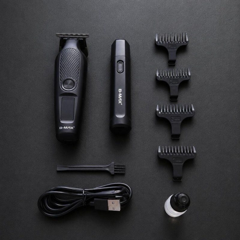 Máquina De Corte Acabamento Com Visor Led Profissional + Brinde Cabelo Pelo Barbear Trimmer