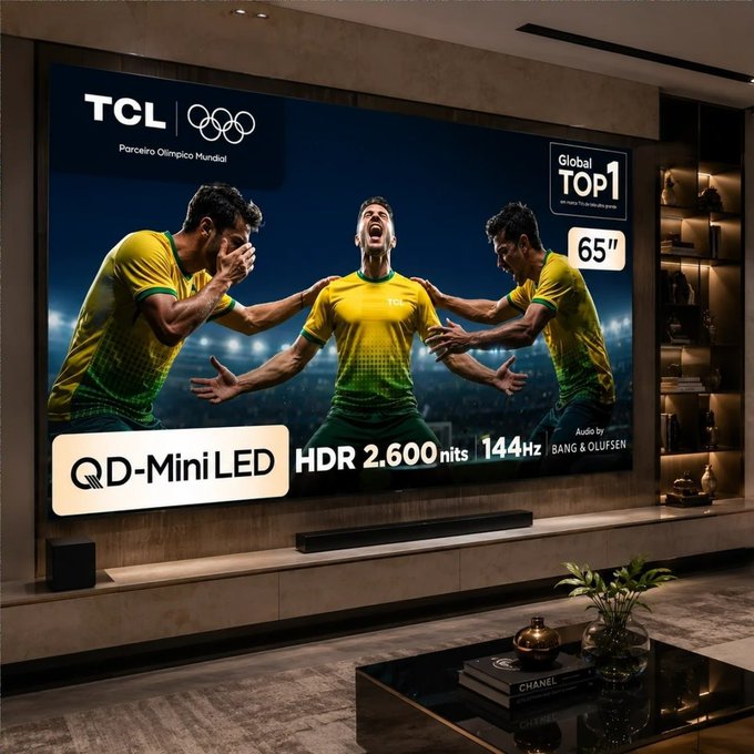 Smart TV TCL 65 Polegadas QLED Mini LED 4K C7K Google TV