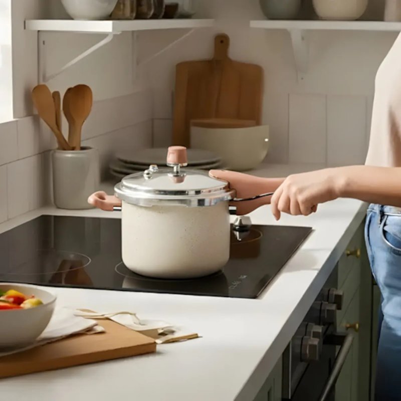 Panela De Pressão Indução 4,4L Antiaderente Cerâmico - Oikos