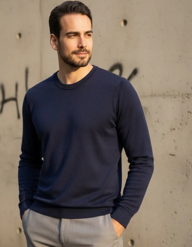 Suéter Masculino Decote Redondo