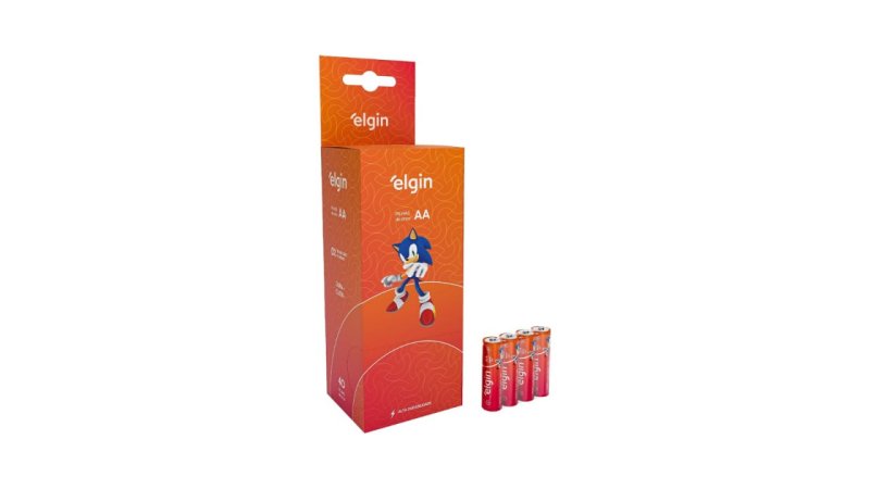 Caixa de Pilha AA Elgin com 40 un.