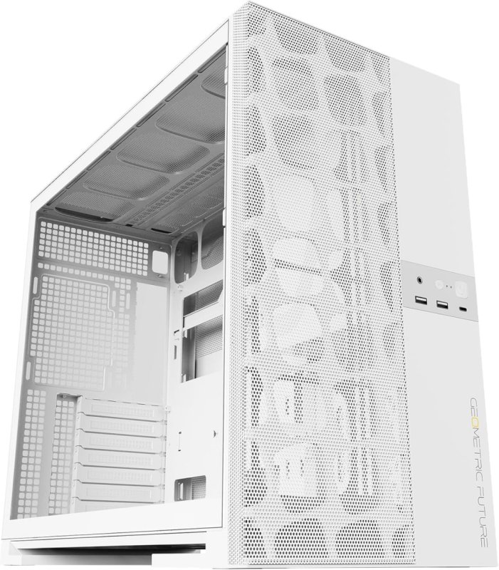 Gabinete Gamer Geometric Future Model 5 Vent Branco Sem Fans GEO-M5V-W
