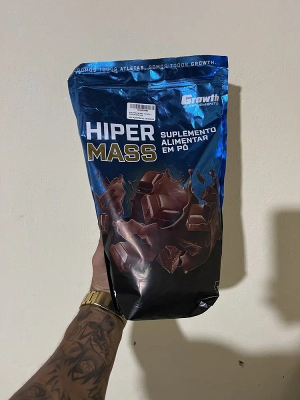 Hiper Mass 1kg Growth Supplements - Sabor Chocolate