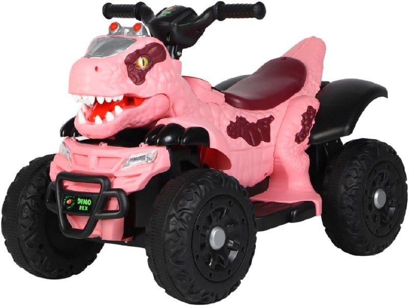 MaxiToys Quadriciclo Elétrico Infantil - Marcha Frente/Ré - Rosa