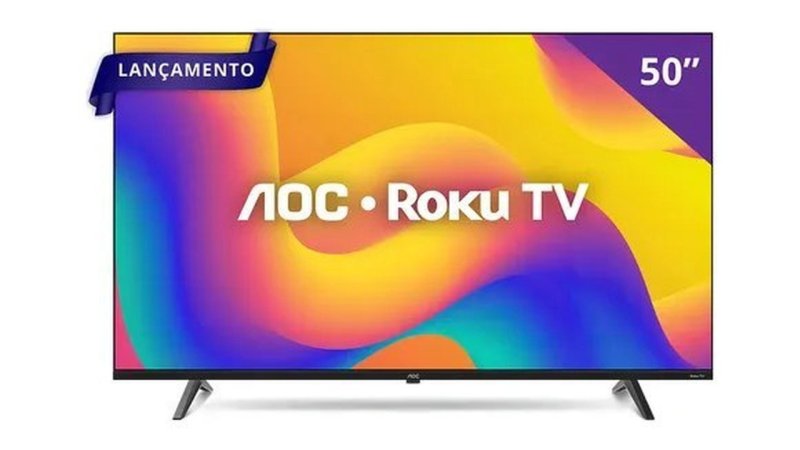 Smart TV Roku Tv 50 7045 4K UHD AOC Bivolt