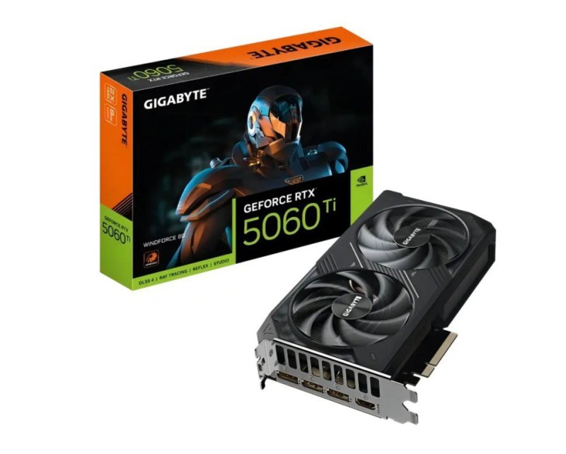 Placa de Vídeo Gigabyte RTX 5060 Ti Windforce 8GB