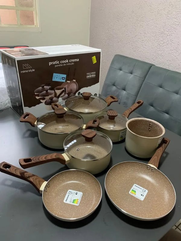 Jogo de Panelas Cerâmica Mimi Style 10 pçs
