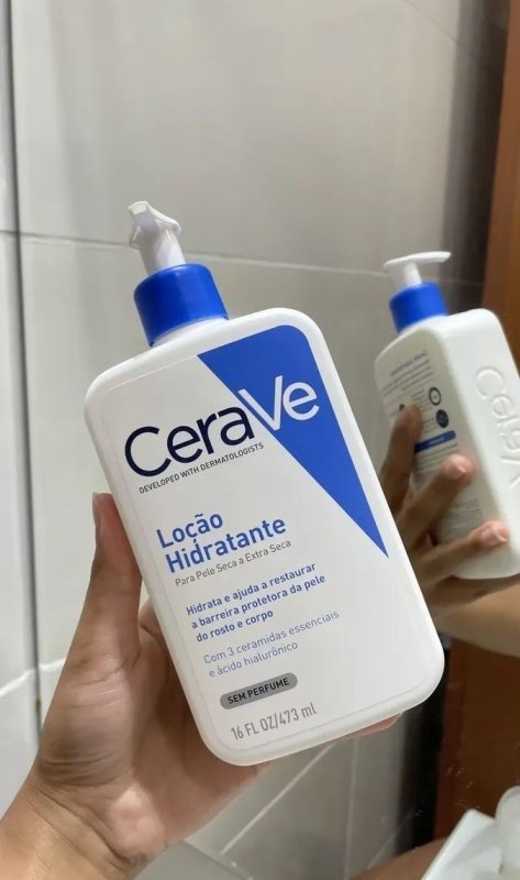 Loção Hidratante Corporal Sem Perfume, com Ceramidas Essenciais e Ácido Hialurônico, Textura Fluida CeraVe 473ml