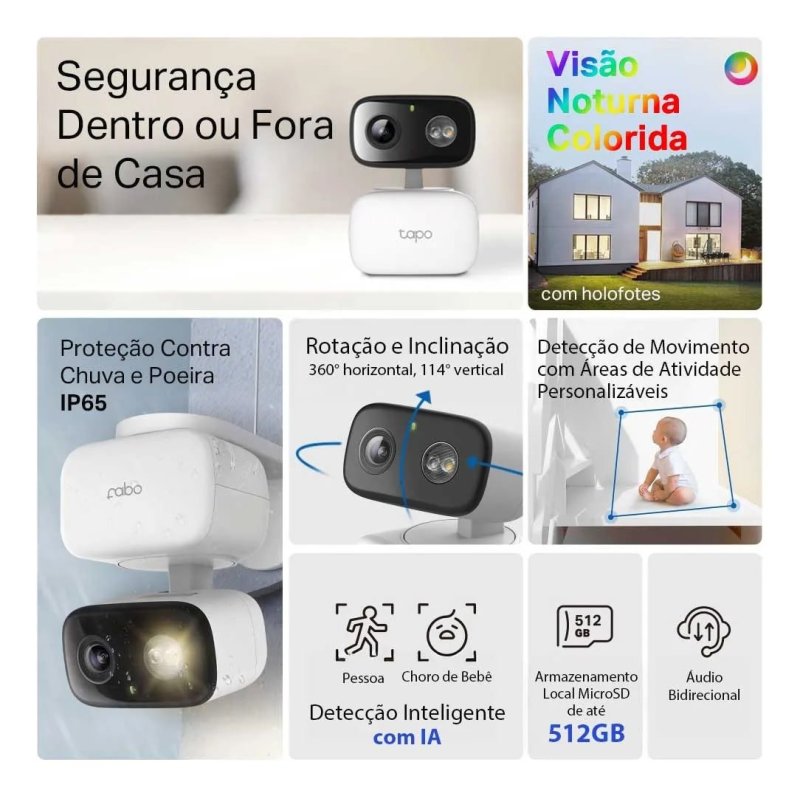 TP-Link Tapo C206 - 1080P 360° - IP65 Interna/Externa