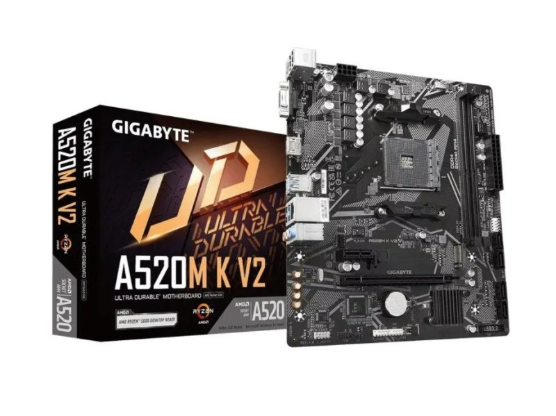 Placa-Mãe Gigabyte A520M K V2 AMD AM4 MATX DDR4