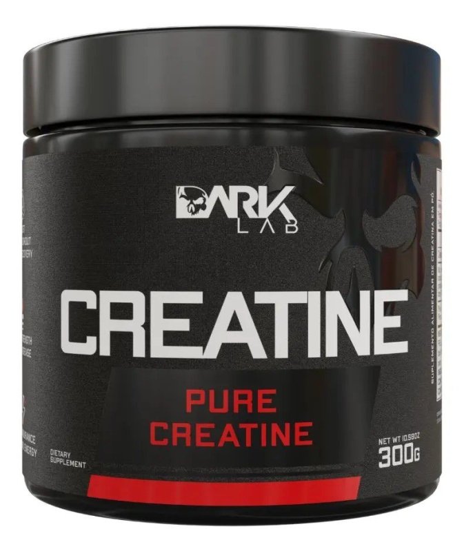 Creatina Monohidratada Em Pote 300g 100% Pura Dark Lab Sem Sabor