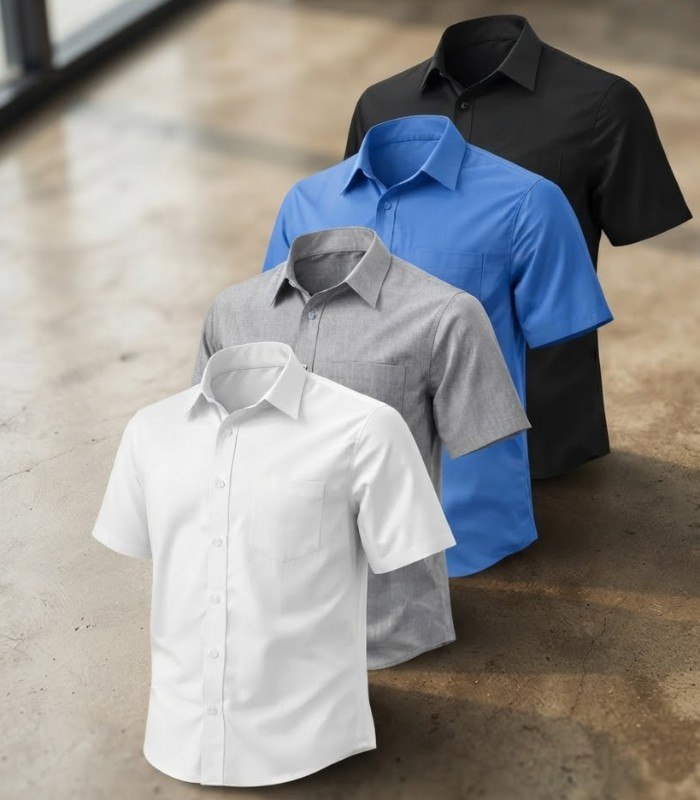 KITZÃO DE CAMISA SOCIAL DE MANGA CURTA
