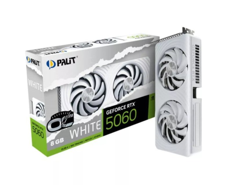 Placa de vídeo PALIT RTX5060 WHITE OC 8GB