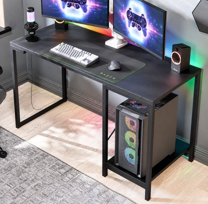 Escrivaninha Gamer Tokyo MDF Mesa Para Computador Home Office E Estudos Com Suporte Para CPU