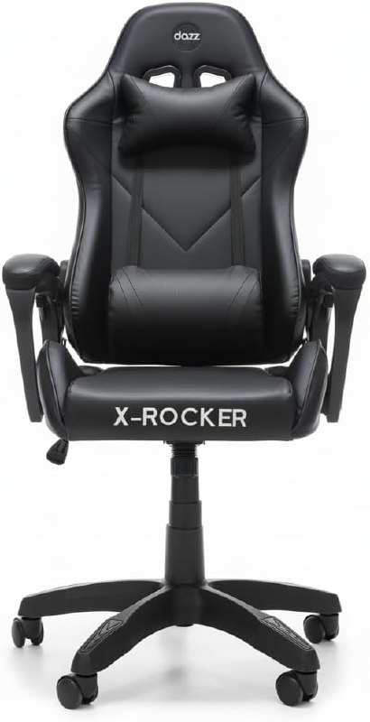 Cadeira Gamer Dazz Preta – Ergonômica – Design Gamer – Conforto para Longas Sessões