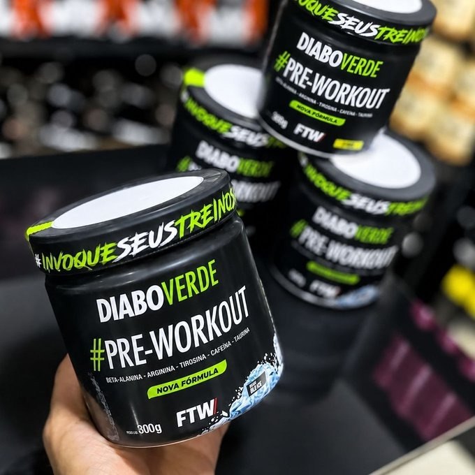 Pré Treino FTW Diabo Verde 300g + Frete Grátis