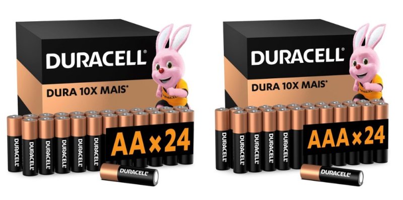 Duracell Pilhas Alcalinas Pack com 24 Unidades + Frete Grátis