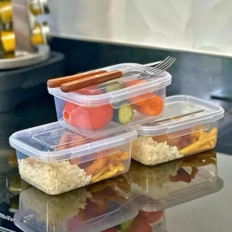 Kit 10 Potes 750ml Herméticos Travas Marmita Reutilizável + Frete Grátis