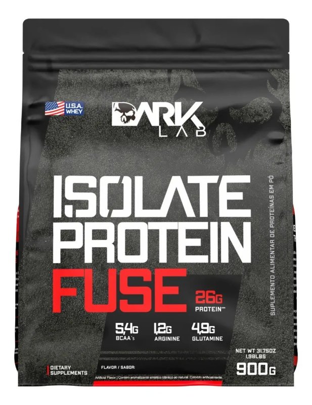Whey Isolate Protein Fuse Refil 900g - Dark Lab Sabor Creme de Avelã
