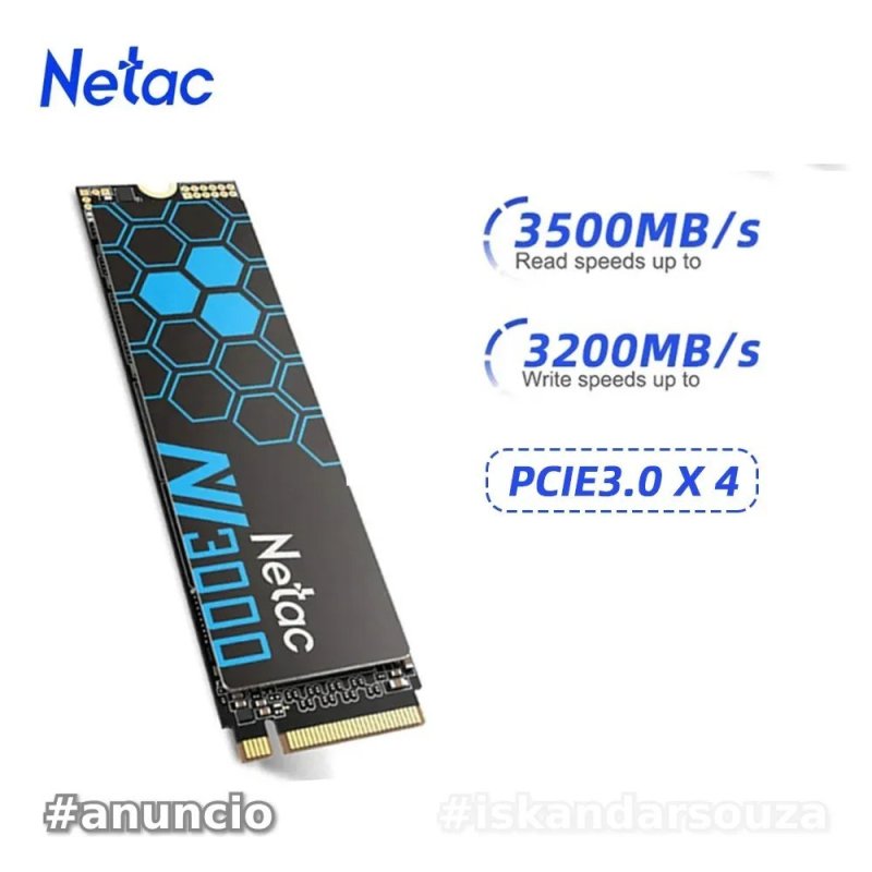 Netac SSD NVMe 512GB M.2 2280 PCIe 3.0 x4