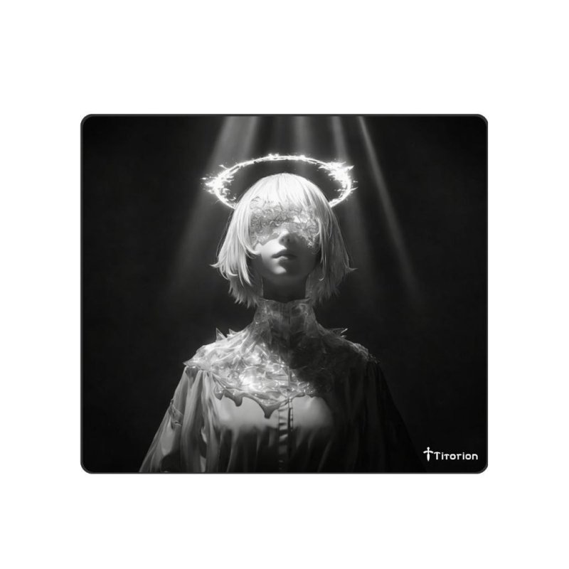 Mouse Pad Gamer Poron Control + Rigel 49x42 Profissional Premium Preto Vermelho - Titorion